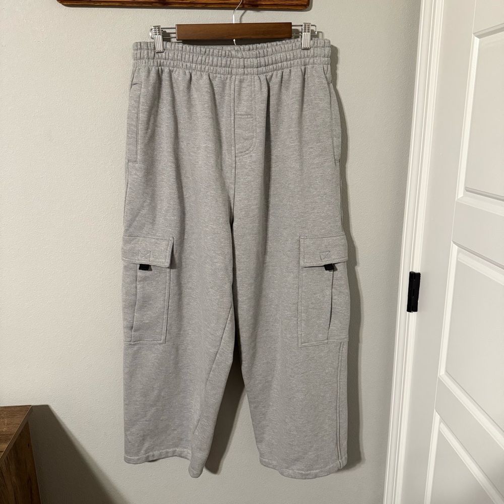 Pro 5 Fleece Cargo Sweatpants Kids Size XL Grey Heavyweight